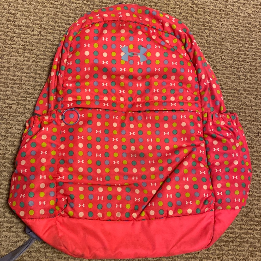 Under armour Back Pack Pink polka dots